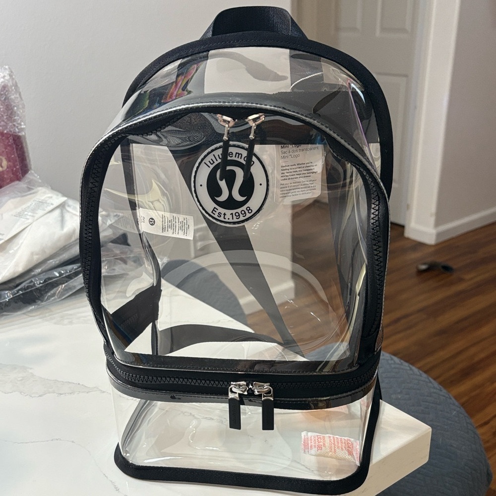 lululemon athletica Clear and Black Backpack